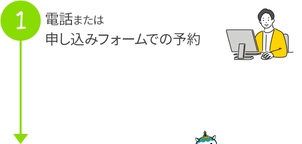 電話または申し込みフォームでの予約